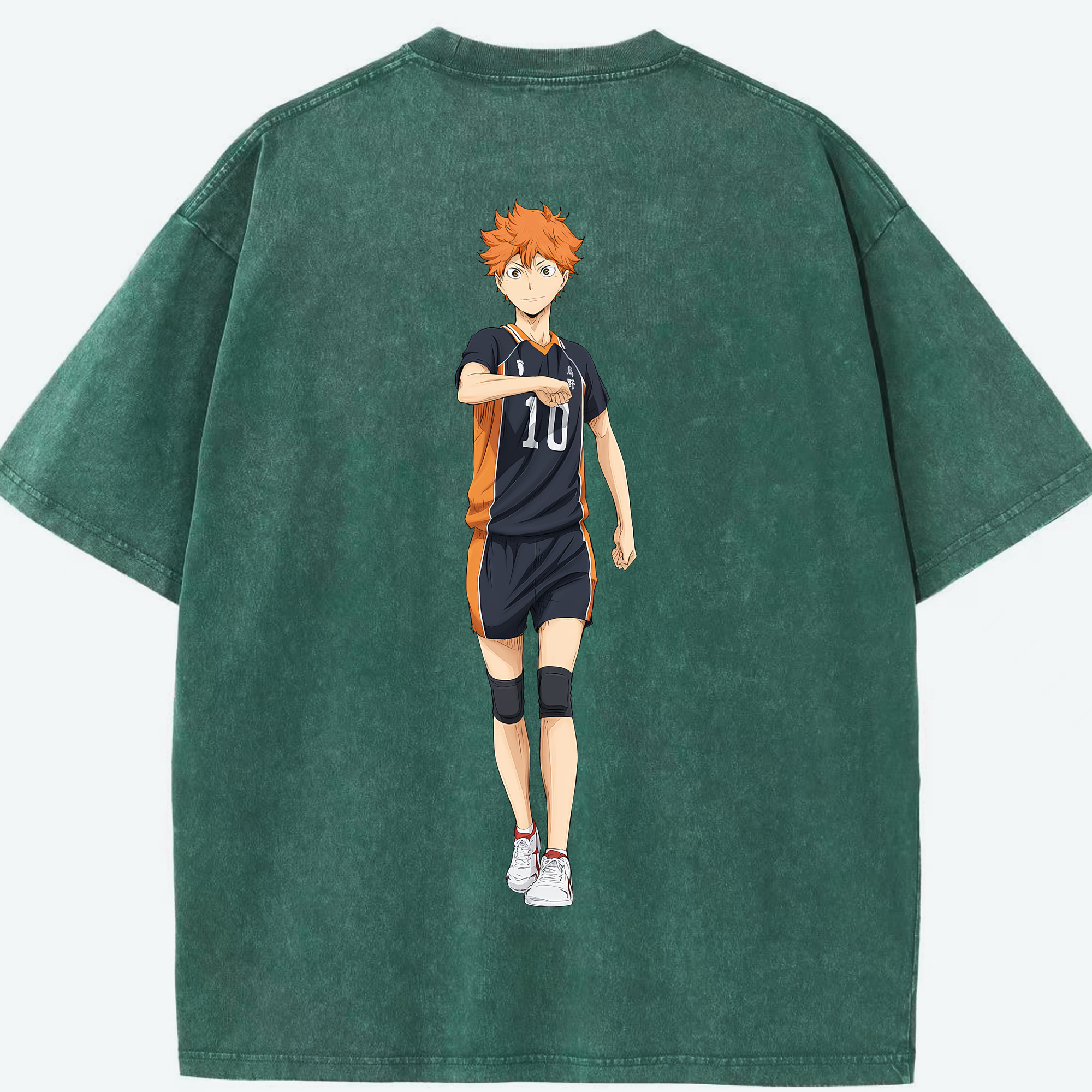 （画像用） ハイキュー!! Haikyu!! 綿100% ヴィンテージ風 半袖Tシャツ（背面プリント）